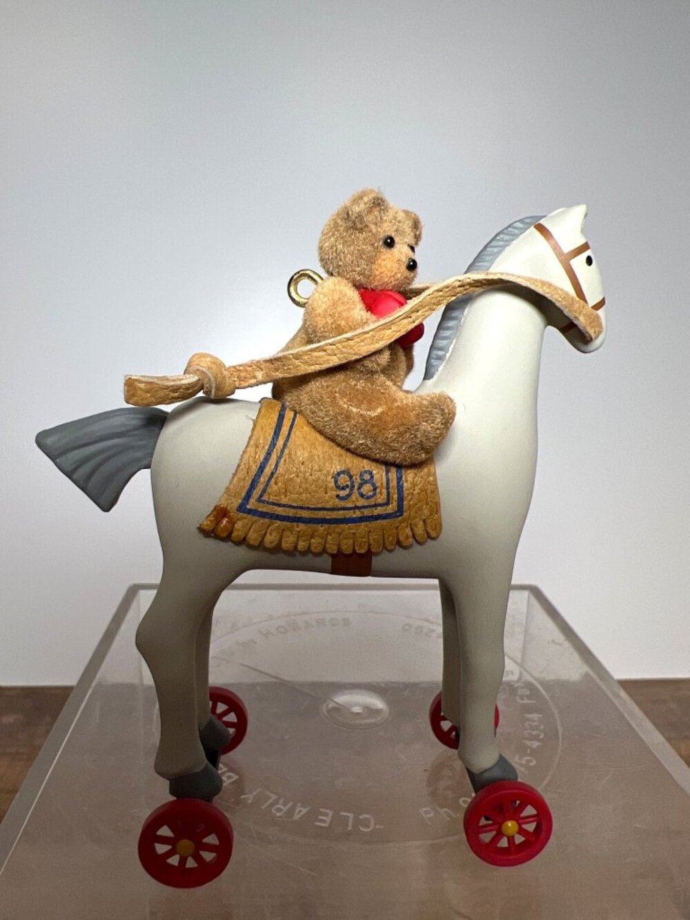 Hallmark Keepsake Ornament A Pony For Christmas 1998 Teddy Bear On Rocking Horse